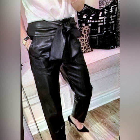 Jolie Faux Leather Ankle Pants - Picture 1 of 5